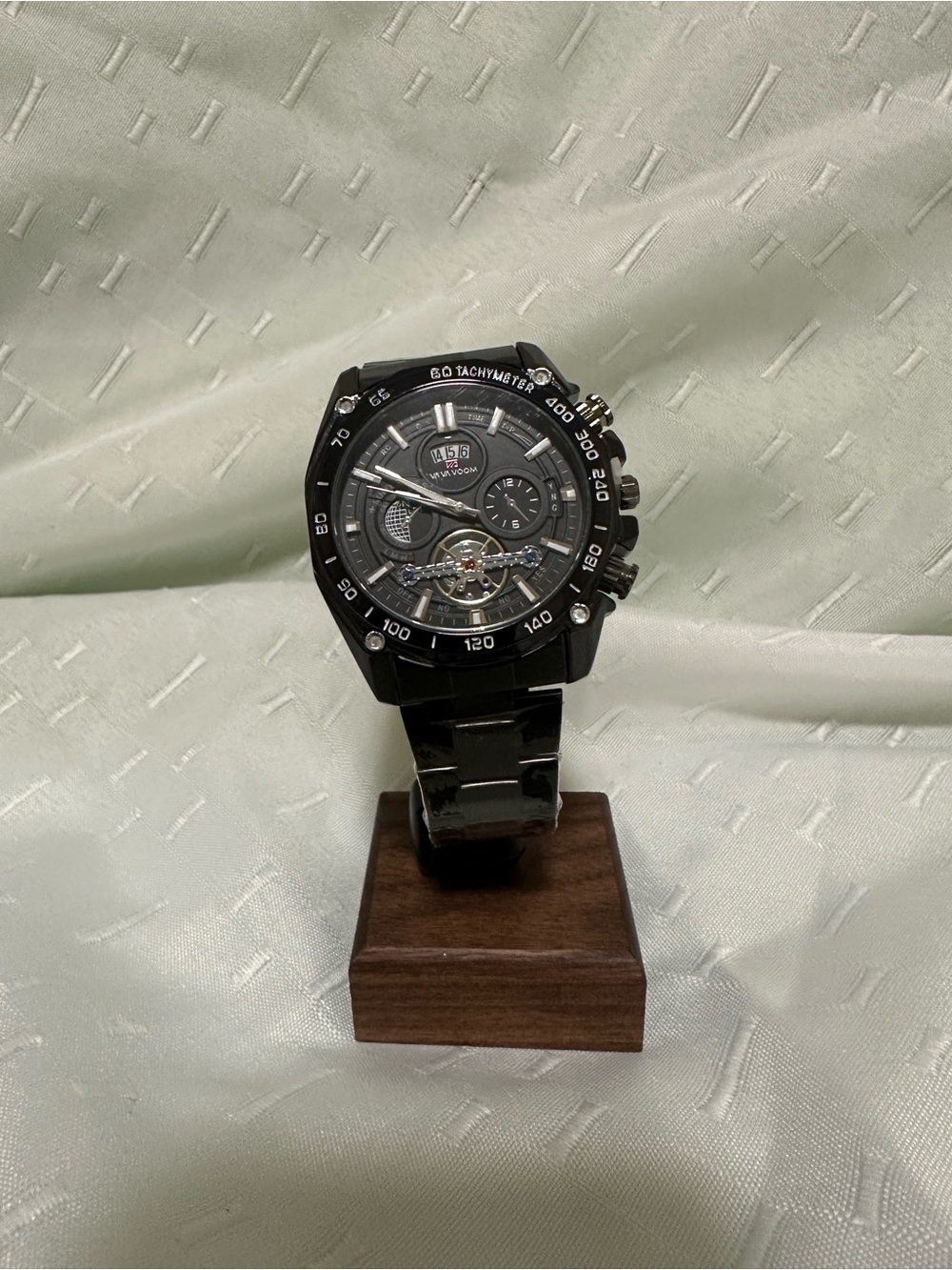 VA VA VOOM Model 2421
Black Stainless Steel Chronograph Watch - Picture 3 of 5